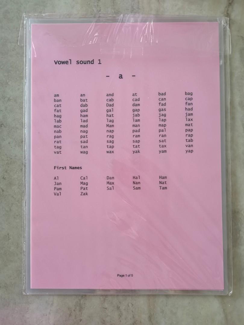Montessori Phonics Reading Kit (Pink Scheme), Everything Else on Carousell
