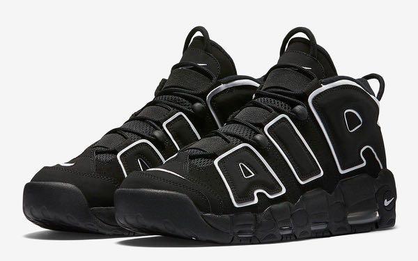 Nike Air More Uptempo Black White, Men
