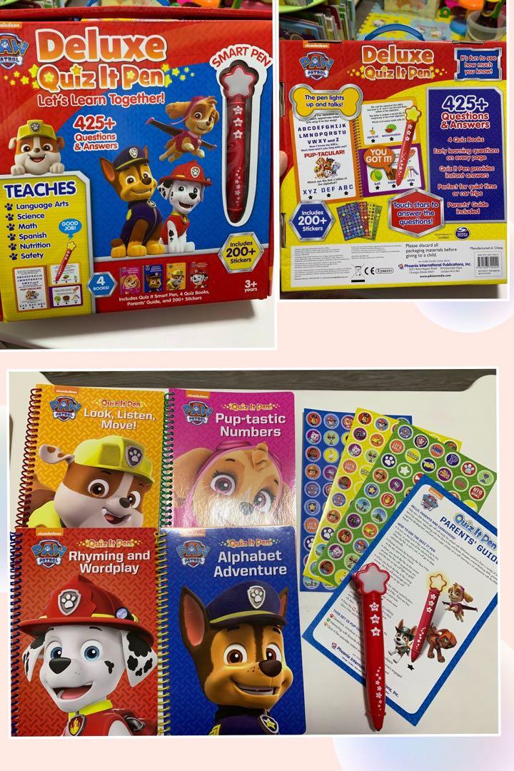 Paw patrol deluxe quiz it pen, 興趣及遊戲, 書本 & 文具, 小說 & 故事書 Carousell