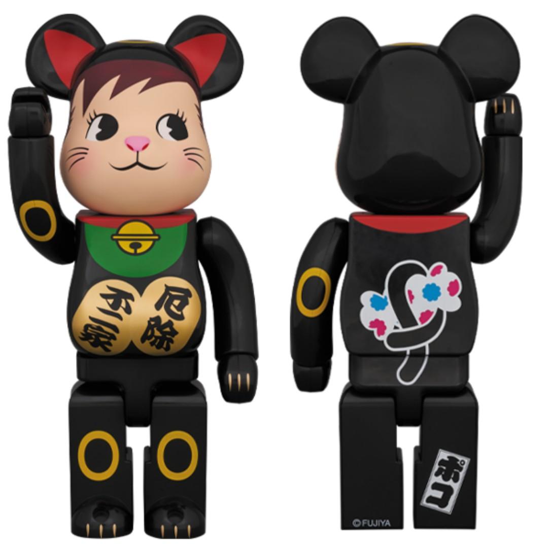 Poko Black Manekineko 400% Lucky Cat Bearbrick, Hobbies & Toys, Toys