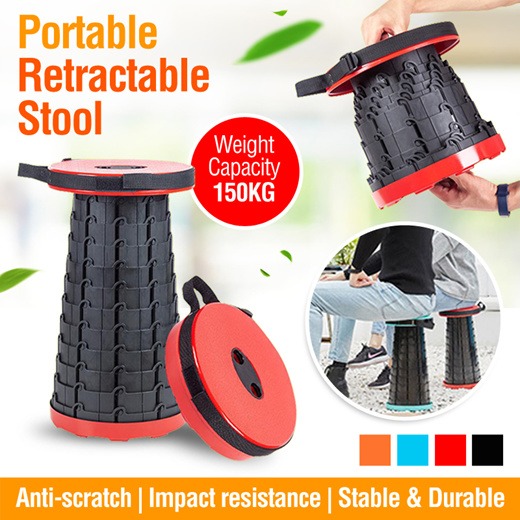 Portable Telescopic Foldable Stool Retractable Camping Chair, Furniture & Home Living, Furniture, Chairs on Carousell