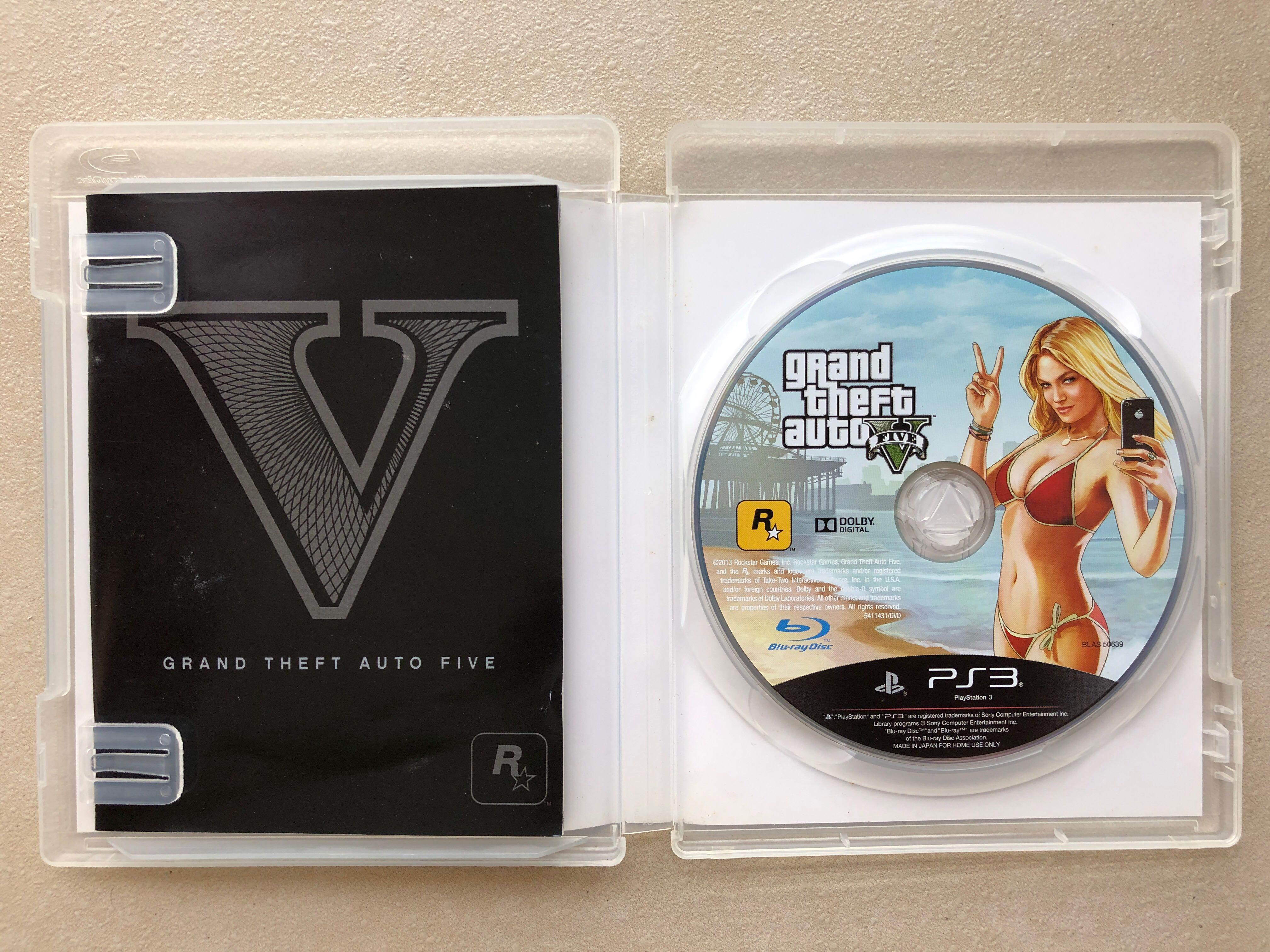 Grand Theft Auto V (PlayStation 3, 2013) PS3 - CIB W/ Map