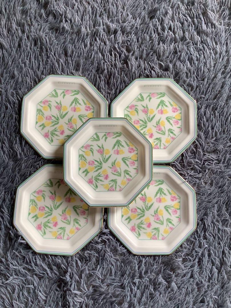 floral cake plates