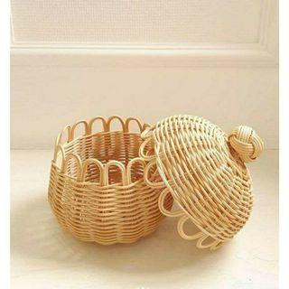 Rattan cute box decor