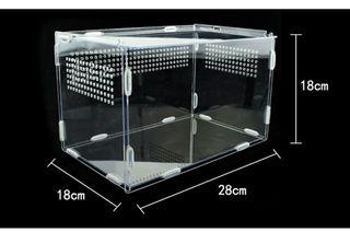 Reptile/insect enclosure terrarium acrylic with cover