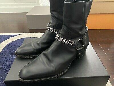 Saint laurent chain wyatt boots 43, 男裝, 鞋, 西裝鞋- Carousell