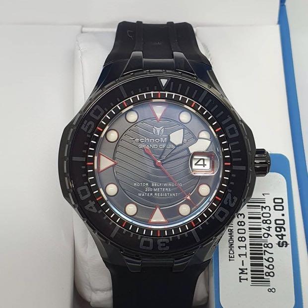 Technomarine Grand Cruise(Automatic) TM 118083 (Category: Men's Watches) located in Malabon City. Submitted by hyruwatchesandaccessories (Listing ID 1064220323, Image 1). Description: Technomarine Grand Cruise(Automatic) TM 118083 ❤️Php 8490 + sf Movement Components: Japan Caliber: NH35 Case and Dial Case size: 48mm Case material: Stainless Steel Crown: Push Dial material: Metal Water resistance: 200M Band Material: Silicone Tone: Blue Length: 20