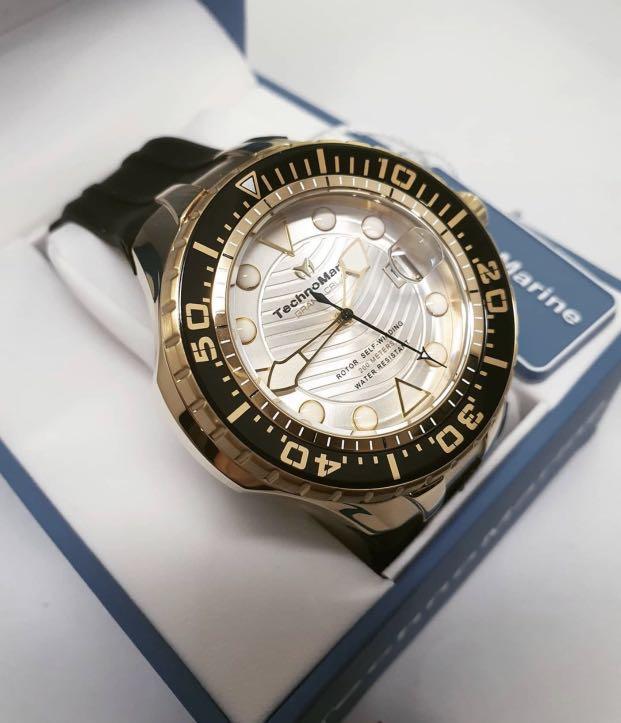 Technomarine Grand Cruise(Automatic) TM 118089 (Category: Men's Watches) located in Malabon City. Submitted by hyruwatchesandaccessories (Listing ID 1064246033, Image 3). Description: Technomarine Grand Cruise(Automatic) TM 118089 ❤️Php 8490 + sf Movement Components: Japan Caliber: NH35 Case and Dial Case size: 48mm Case material: Stainless Steel Crown: Push Dial material: Metal Water resistance: 200M Band Material: Silicone Tone: Black Length: 2