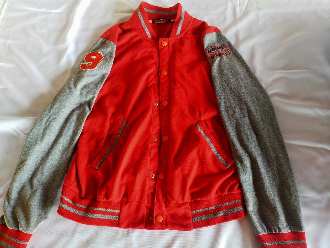 Varsity Jacket (Category: Activewear) located in Quezon City. Submitted by totally_trendy (Listing ID 1064254909, Image 2). Description: Bought from mall Brand: Fresh Gear Size: XL for children, S to M for adult RFS: decluttering MODE OF PAYMENT BPI GCASH COD Load.