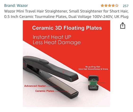 100v hair deals straightener
