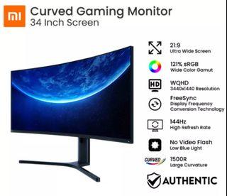 Xiaomi Ultrawide Mi Surface Curved Gaming Ultrawide Monitor 34 Inch 2k 144Hz High Refresh Rate