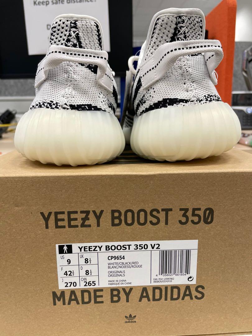 Yeezy 350 V2 Zebra New Legit S 430 Size US9 UK8.5
