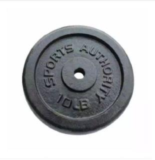 10lbs Sports Authority Metal Gym Plate  - home and gym equipment
