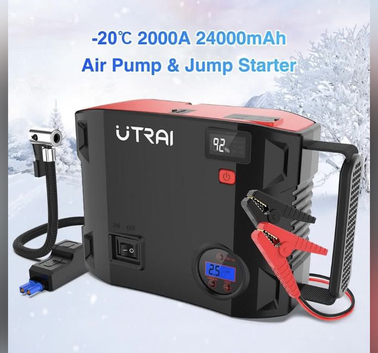 UTRAI Jstar One 22000mAh 2000A Battery Jump Starter, Battery Charger Jump  Pack,Start Up To 8.0L GAS or 7.5L DIESEL Engine 