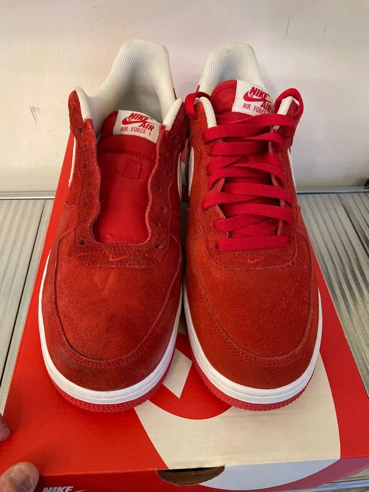 Air force red suede discount