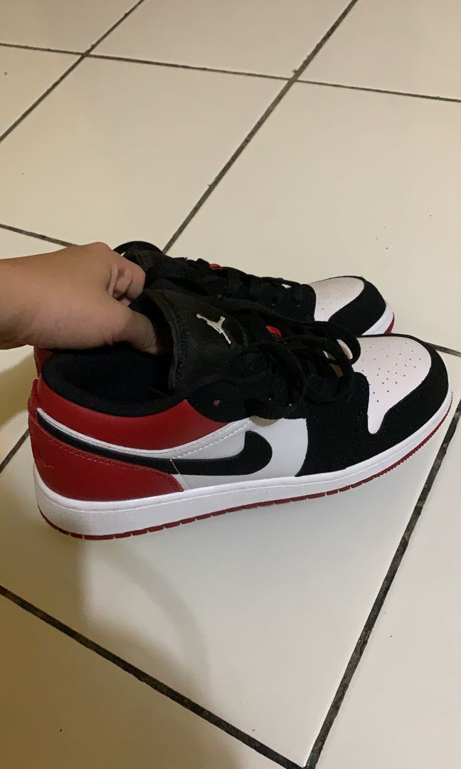 aj1 low black toe