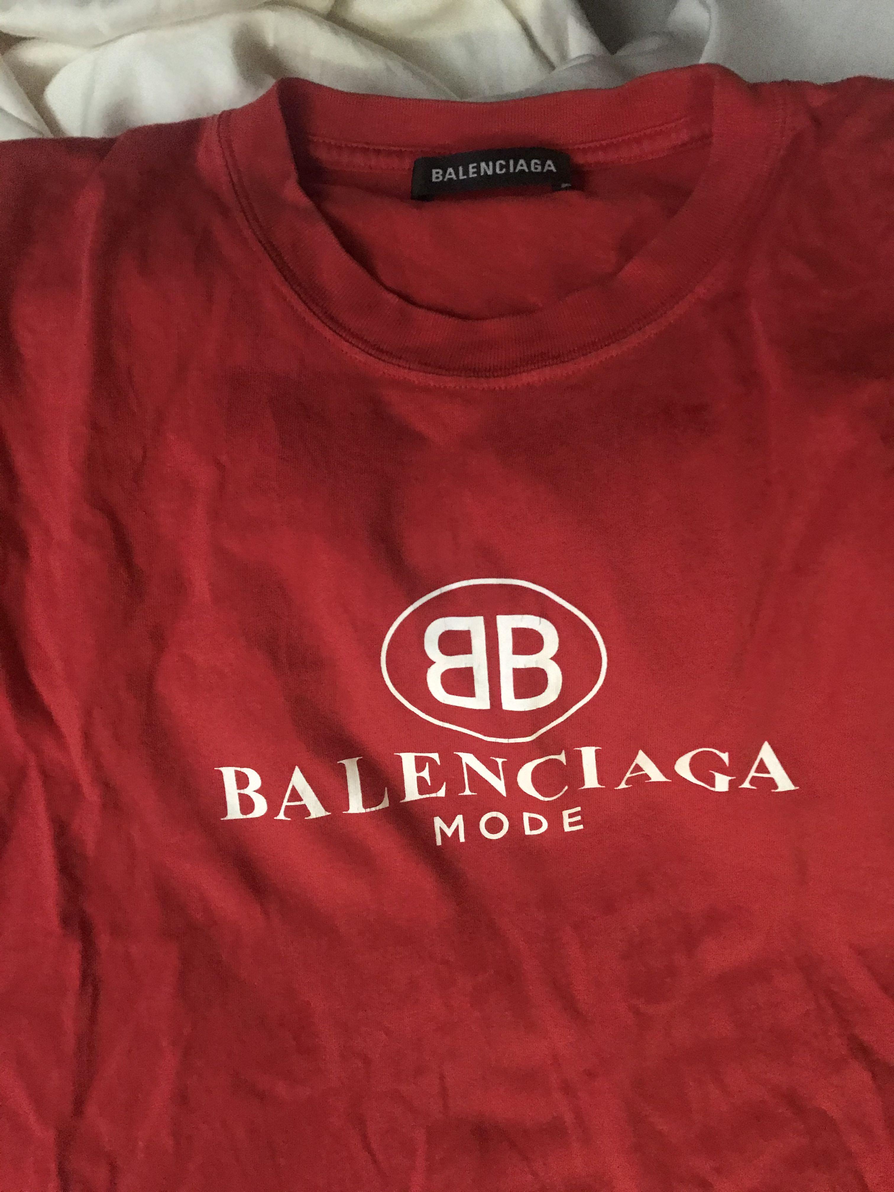 Balenciaga mode t shirt red hotsell
