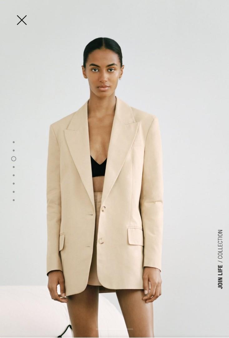 BNWT Zara Oversize Rustic Blazer Women s Fashion Coats Jackets and Outerwear on Carousell