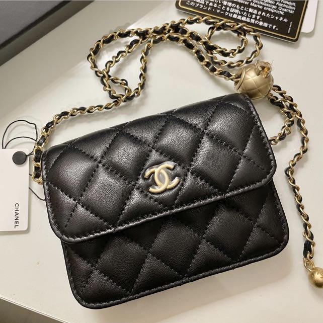 Chanel Clutch with Chain Pearl Crush Waist Bag 21C, Luxury, Bags & Wallets  on Carousell