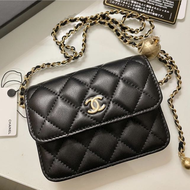 Chanel Clutch with Chain Pearl Crush Waist Bag 21C