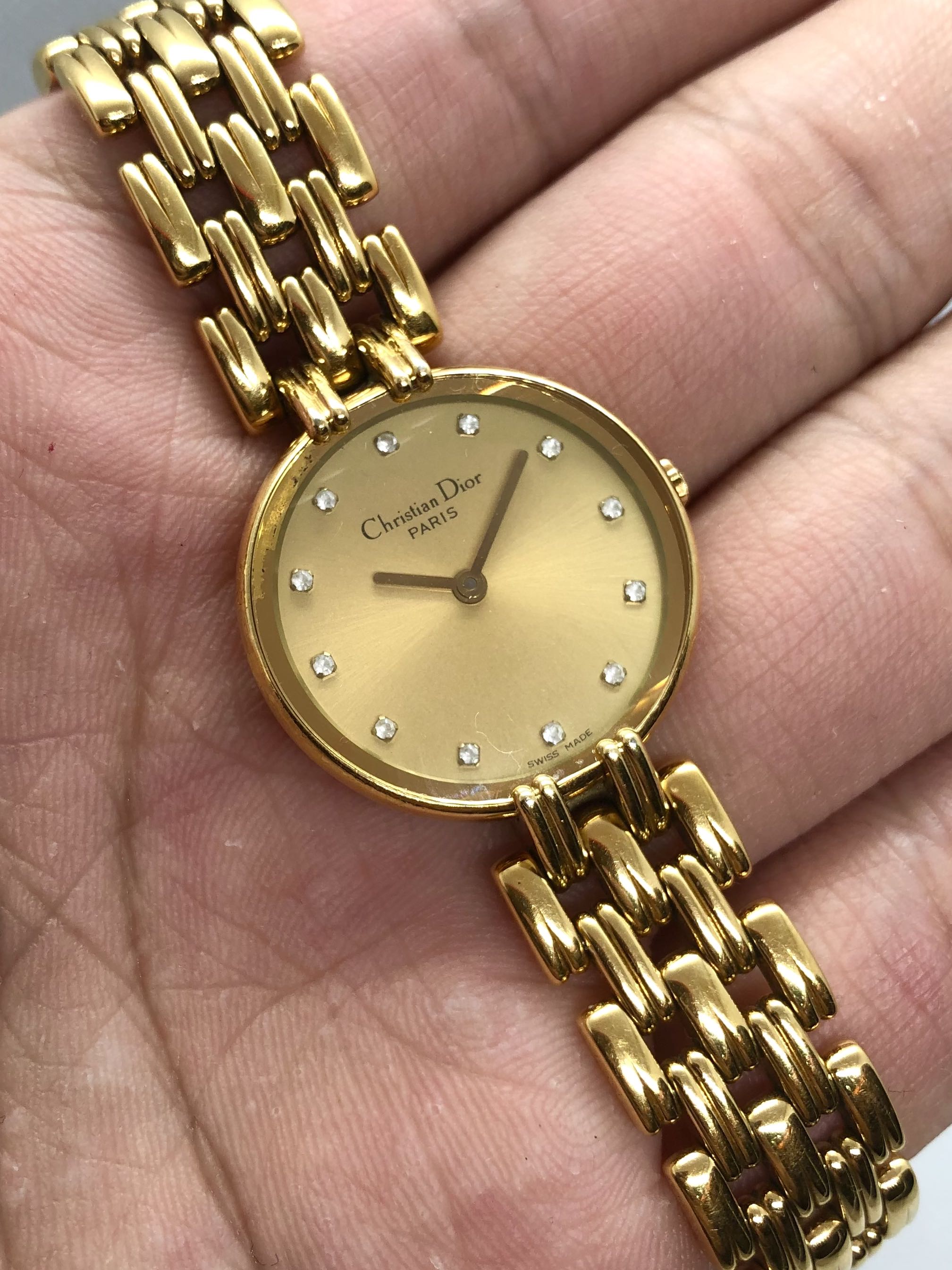Christian Dior Diamond Studded Gold Toned Watch at 1stDibs  christian dior  watch price christian dior gold watch christian dior watch gold