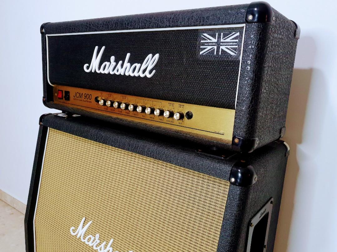 Marshall Jcm 900 Guitar Amplifier 1960a Cab Hobbies Toys Music Media Musical Instruments On Carousell