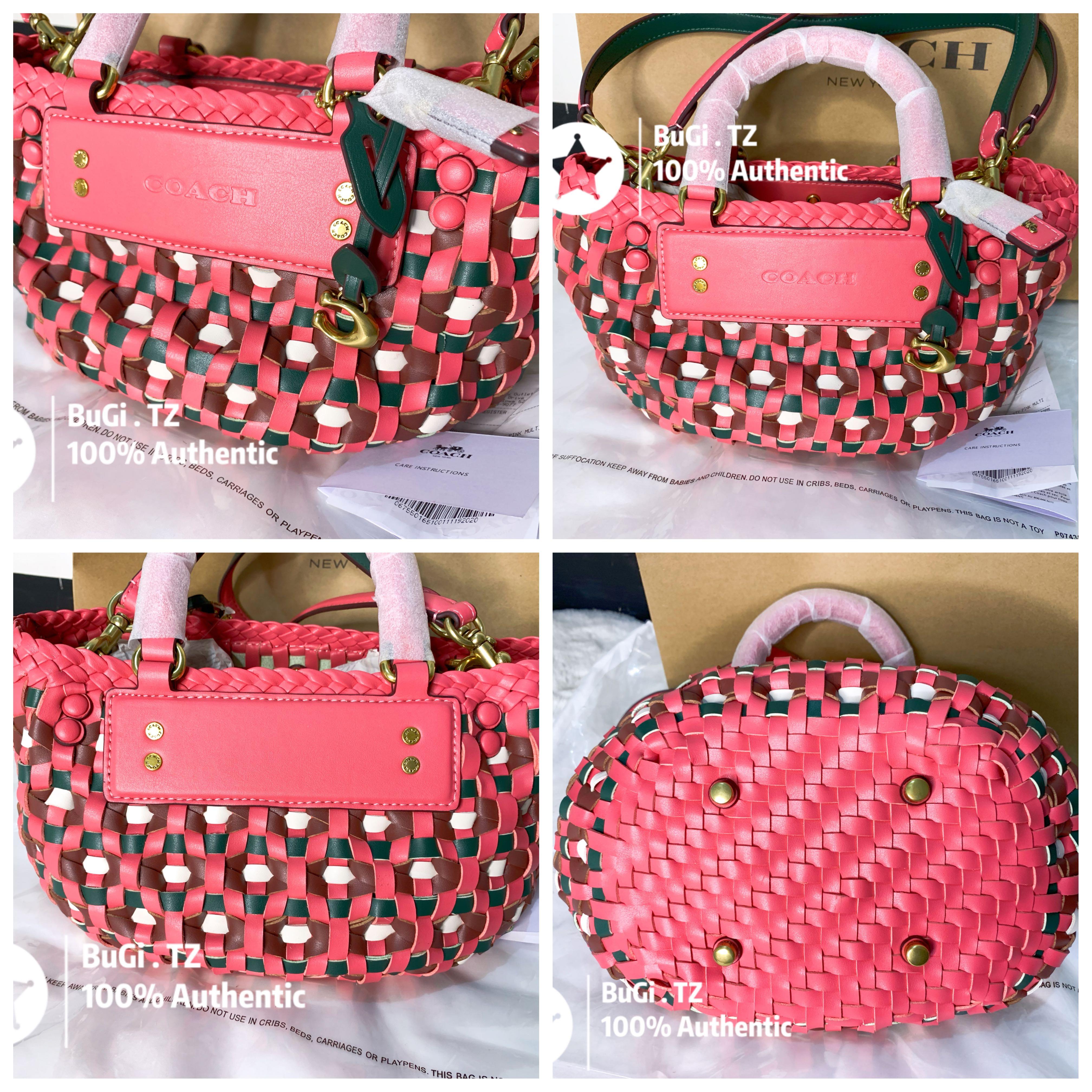 Coach woven tote clearance
