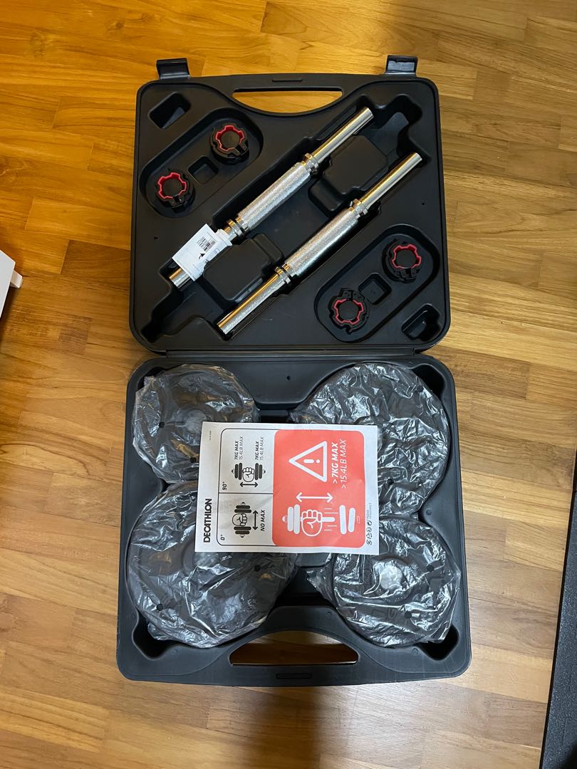 Decathlon dumbbell deals kit