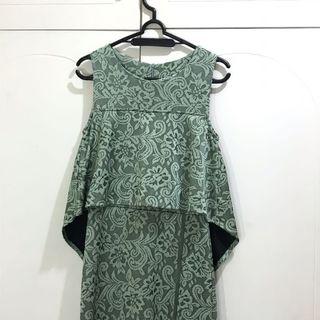 Dress brukat brokat hijau press body bodycon premium