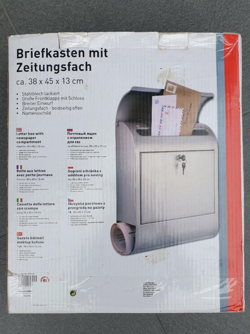 European print letter box with newspaper compartment, Furniture & Home