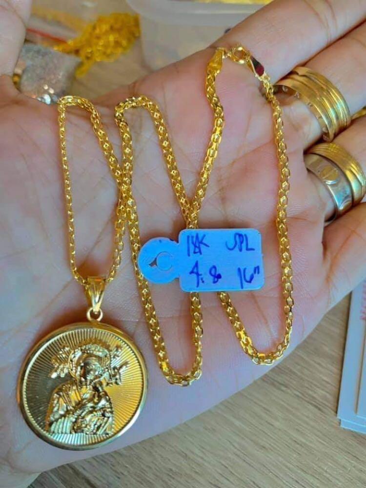 Mother of perpetual help gold necklace discount