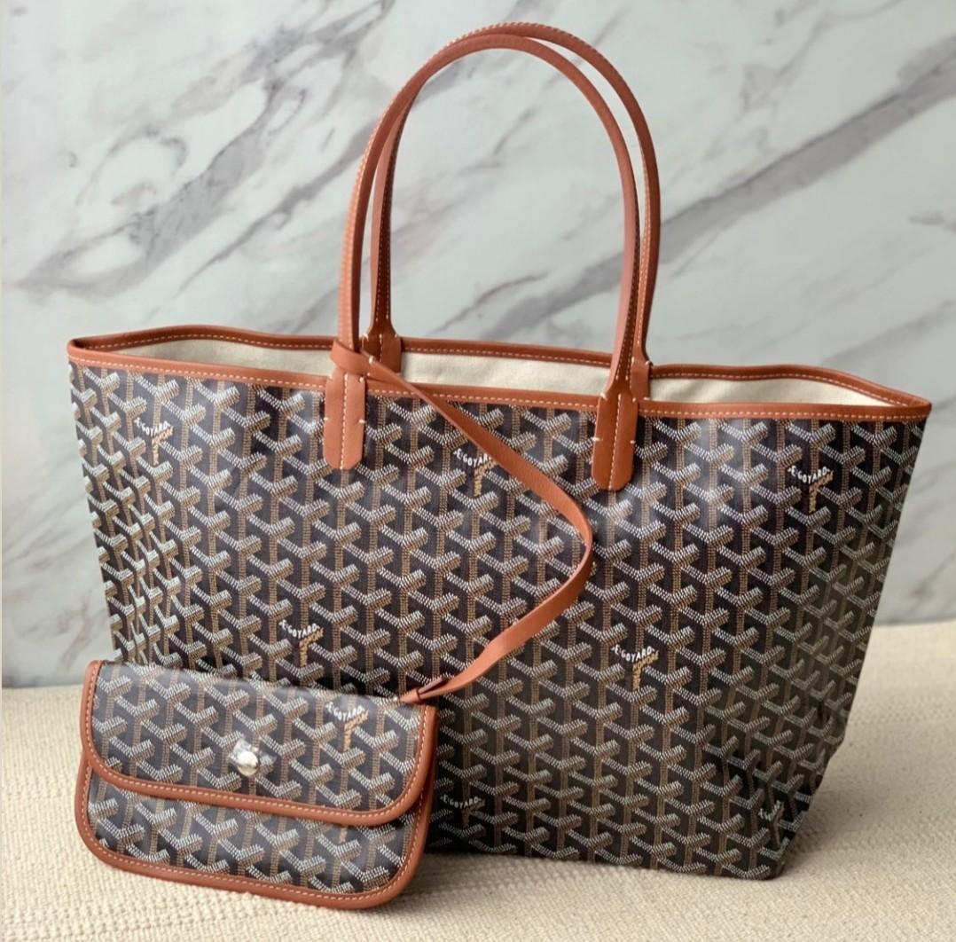 Goyard St Louis Tote in Khaki, Barang Mewah, Tas & Dompet di Carousell