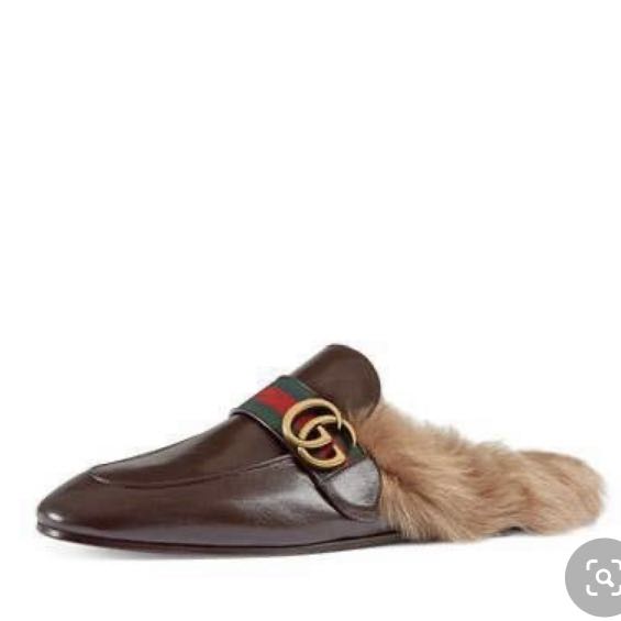 Gucci Princetown Brown Leather Slides, Men's Fashion, Footwear ...