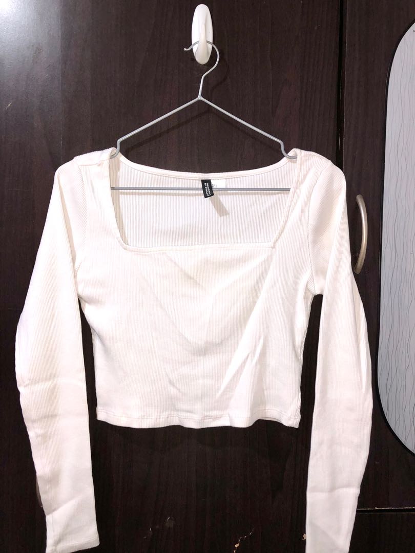 H&m crop top long sleeve top