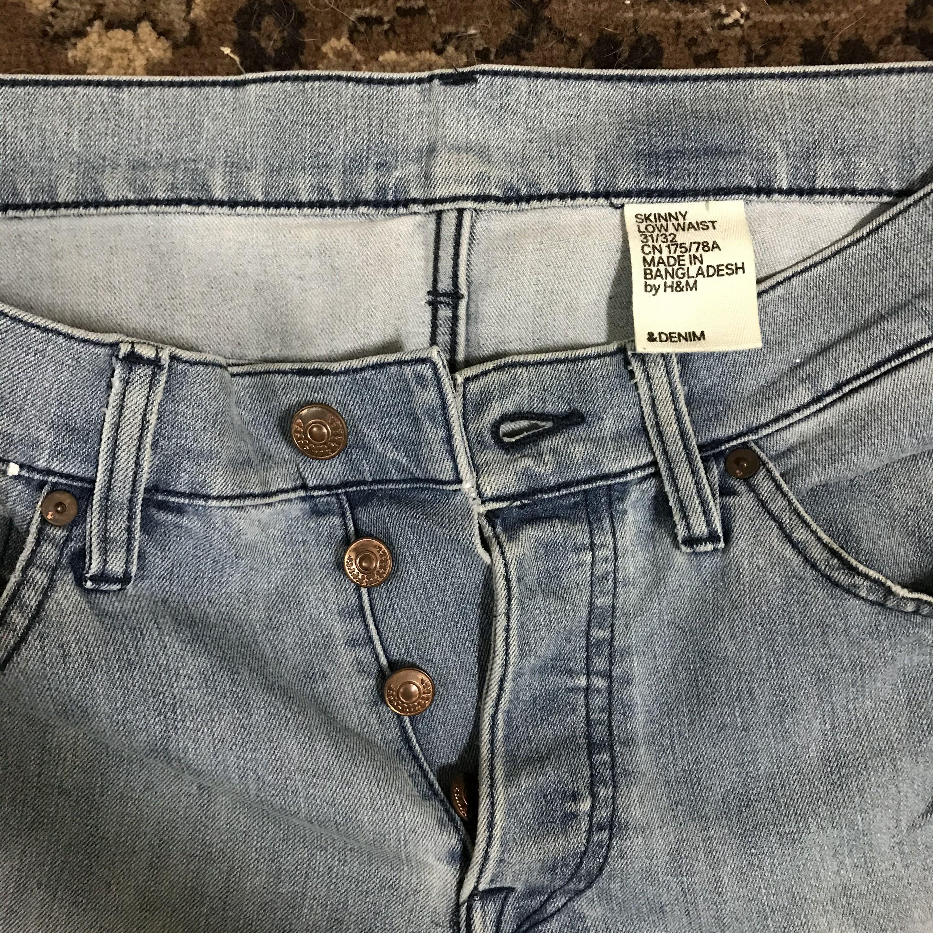 H and m store light blue jeans
