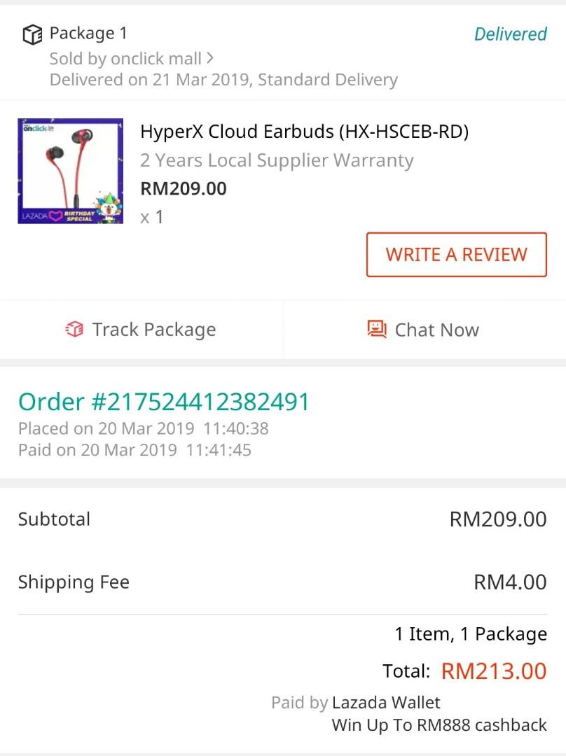 hyperx cloud earbuds lazada