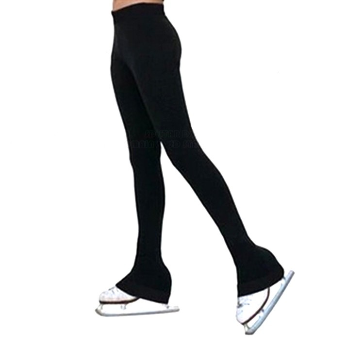 NWT Skate Black Cotton Fitted Ice Skating Pants Fold Over Waist Girls Szs 93959 