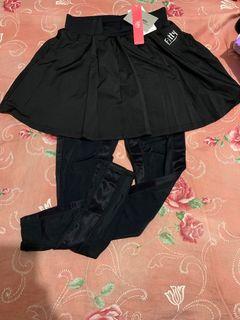 Ifit 壓力褲 假兩件（日著圓裙）S號