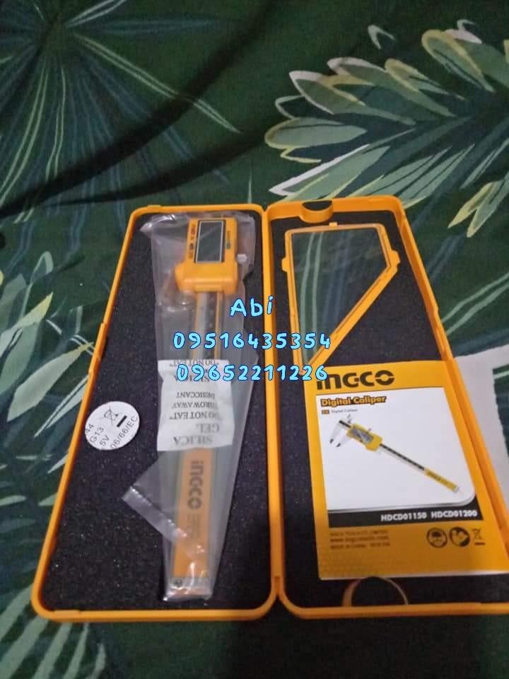 INGCO 150mm Digital Caliper (Category: Construction Tools & Equipment) located in Caloocan City. Submitted by abieghail (Listing ID 1064613207, Image 3). Description: INGCO Digital Caliper - HDCD01150 Price : ₱1,700 Range: 0 - 150mm Reading: 0.01mm Metric/inch system conversion at any position With free battery Manual Tool case Also available in 200mm reading capacity @2,000 Meet-up @Nearby area / Delivery Nationwide! Via Lalamove within Metro Ml