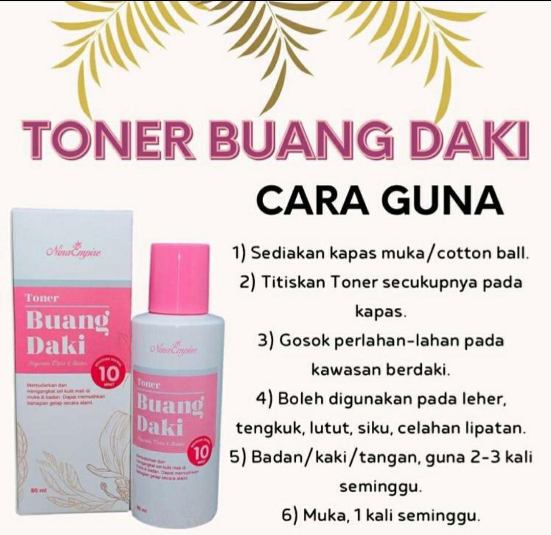 Instock Toner Buang Daki By Ninaskincare 80ml Beauty Personal Care Bath Body Body Care On Carousell