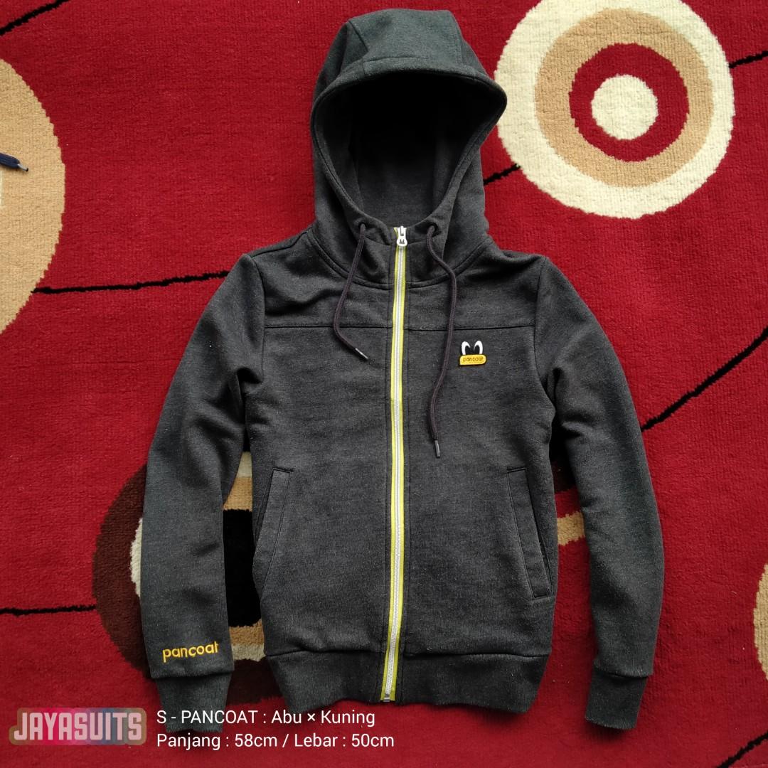 Jaket Hoodie PANCOAT Original : Dark Grey, Fesyen Wanita, Pakaian Wanita,  Baju Luaran di Carousell