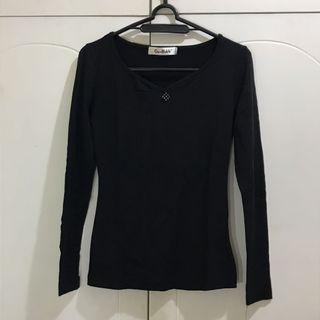 Kaos Lengan Panjang polos hitam