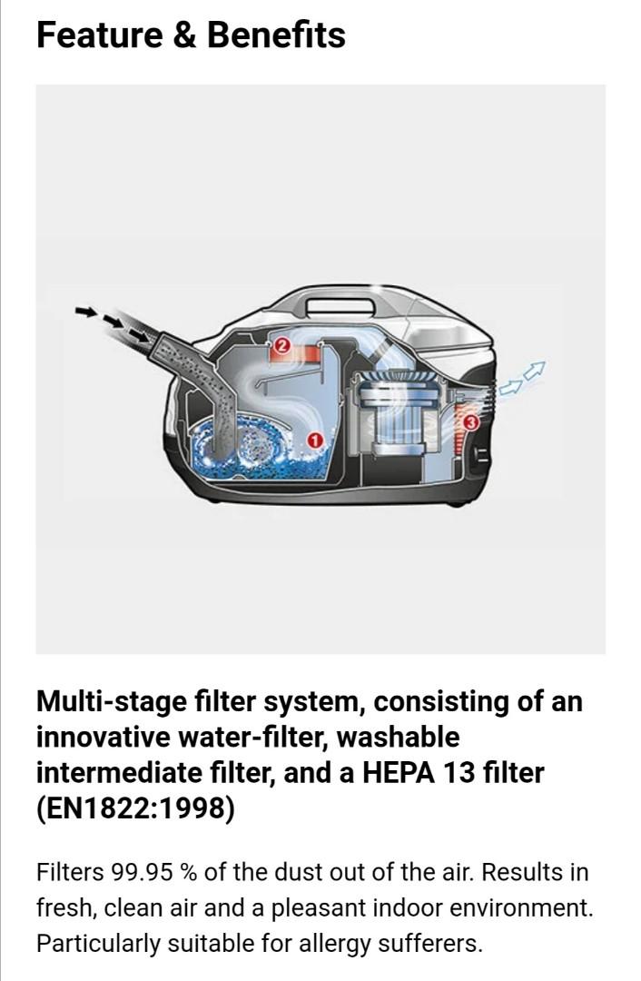 Karcher DS6000 Water Filter Vacuum Cleaner, TV & Home Appliances