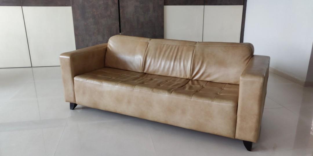 Leather Sofa Light Brown Ottoman, Light Brown Leather Sofa Bed