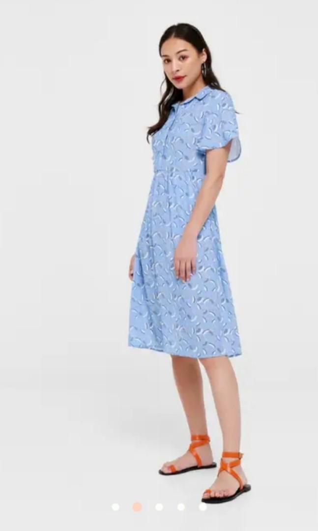 Oasis button front midi dress discount