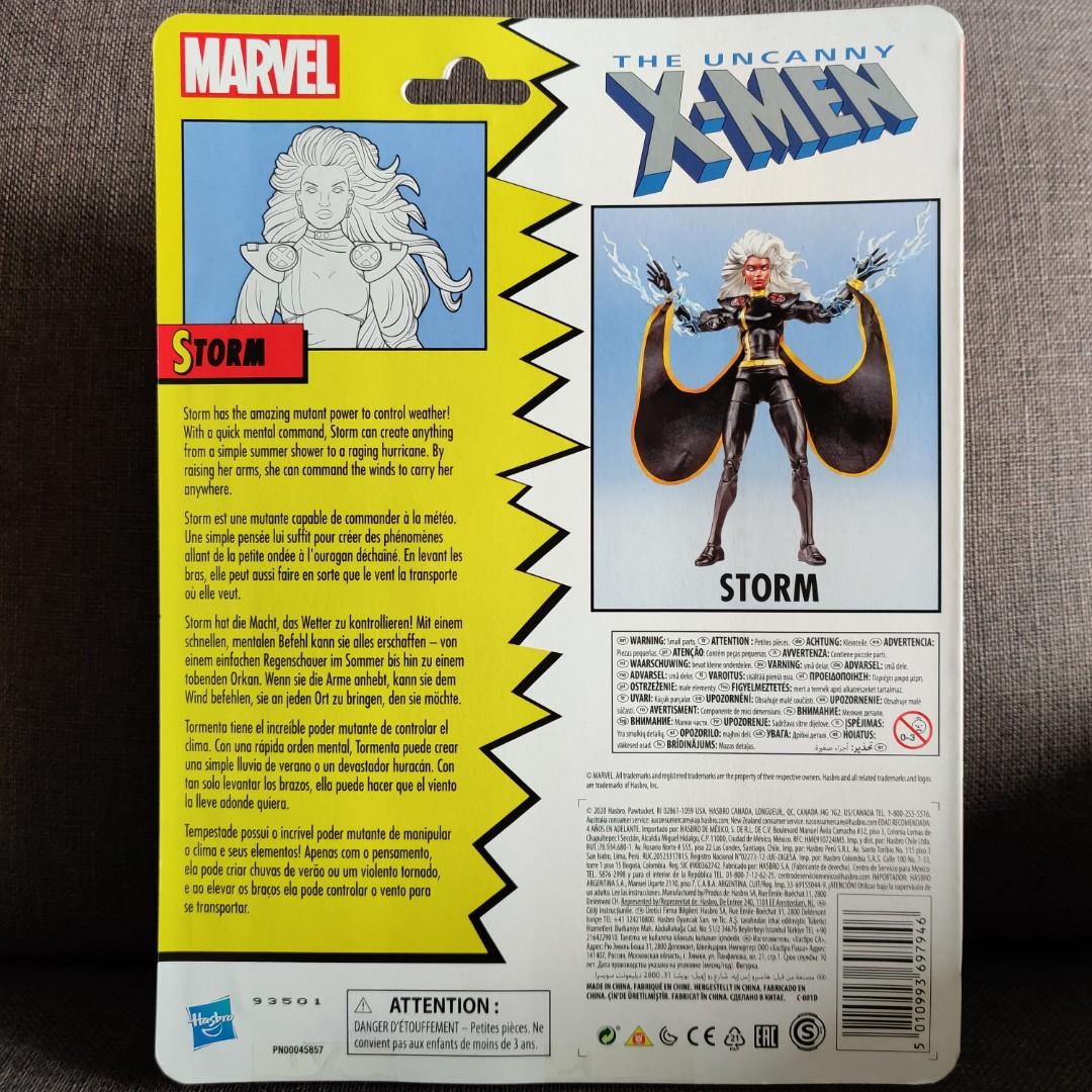 Marvel Legends Vintage Storm (Black) (Category: Figurines & Statues) located in Manila. Submitted by dorkystuff (Listing ID 1064428076, Image 2). Description: BRAND NEW AND SEALED MINT ON CARDBACK MARVEL LEGENDS 6 INCH RETRO/VINTAGE STORM (BLACK SUIT) shipping via j&t pickup via lalamove manila area.