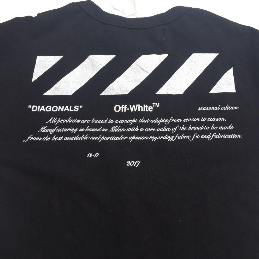 NWOT OFF WHITE “01” SEASONAL EDITION 2017 Black T Shirt Unisex Street Wear, Women's Fashion, Tops, Others Tops on Carousell