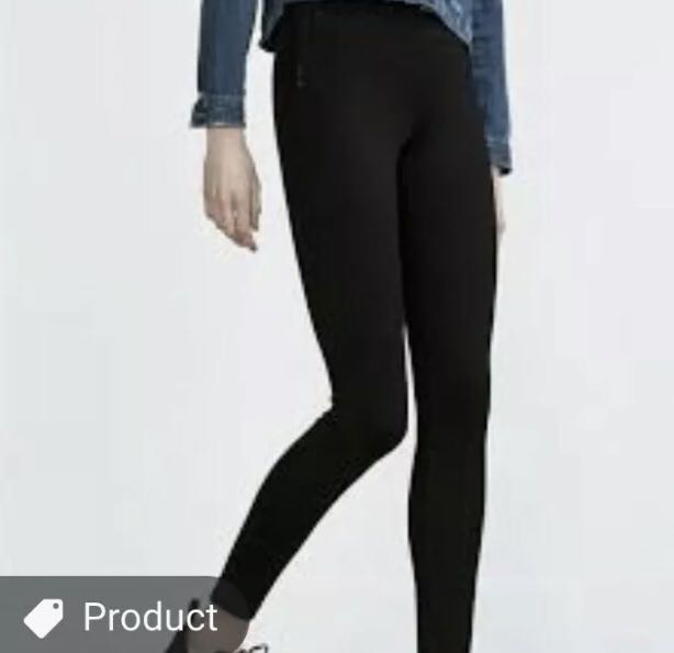 Leggings with zip zara deals