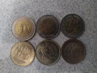P10 & P5 Peso Coins