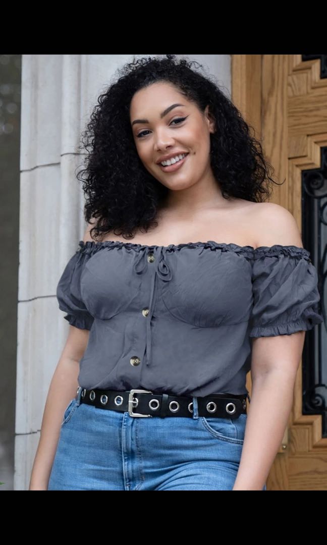 plus size off shoulder top